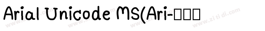 Arial Unicode MS(Ari字体转换